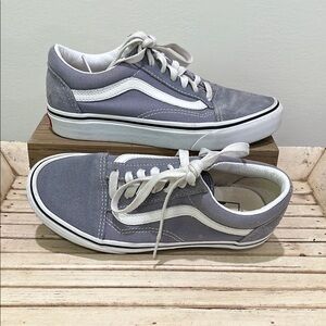 Vans Classic Gray and White Sneakers
